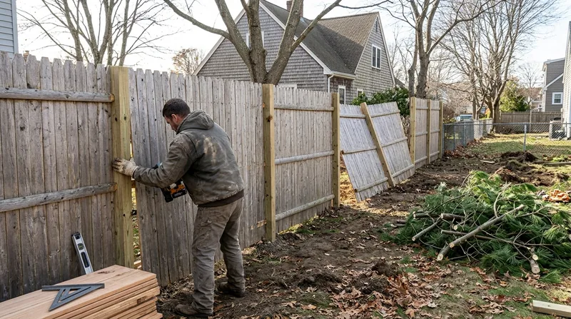 Storm Damage Fence Repair Boston